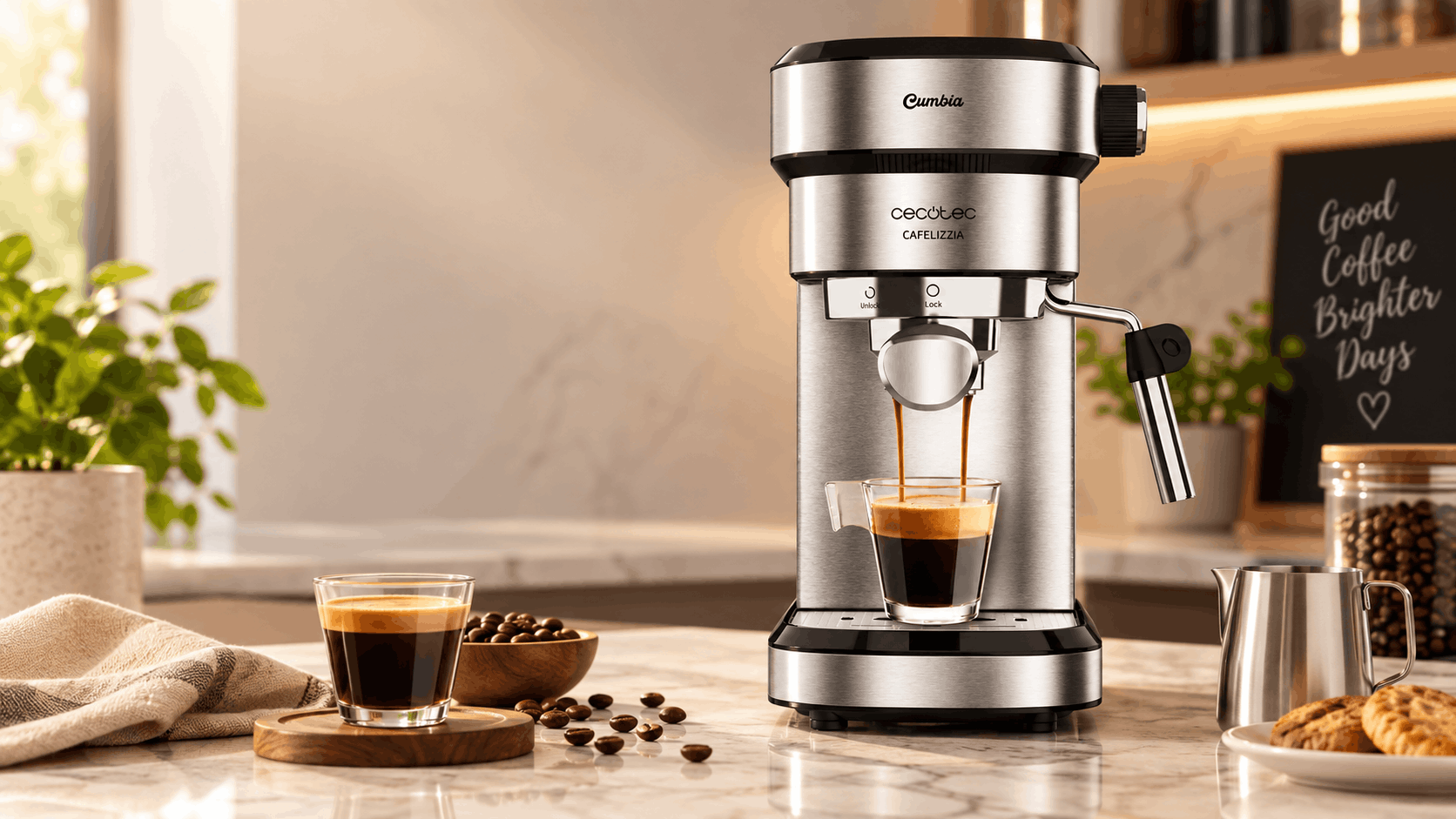 Machine À Café CECOTEC CAFELIZZIA 790 STEEL 1350W - 1.2L - Silver